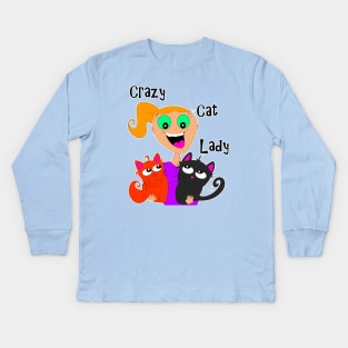 Crazy Cat Lady (Redhead) ;) Kids Long Sleeve T-Shirt